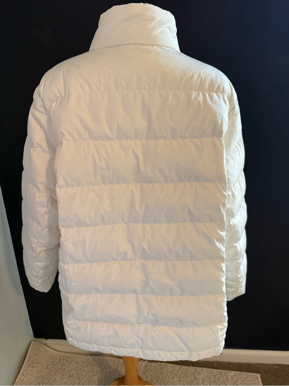 Lands' End Women’s White Quilted Puffy Puffer Coat 1x - Picture 6 of 9